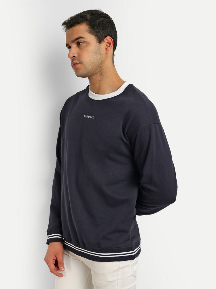 Men's Oversized Navyblue Loose fit Sweatshirt