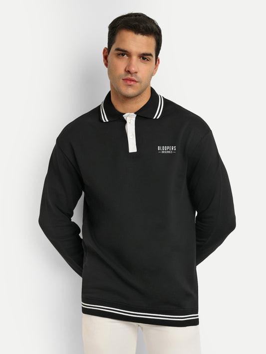 Oversized Black Sweatshirt for Men's