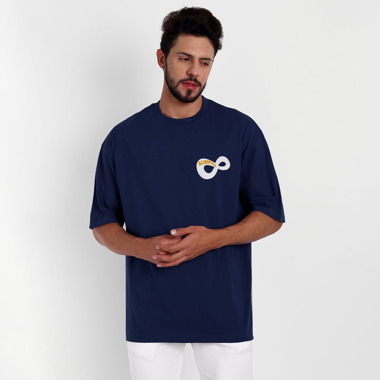 Euphoria MEN OVERSIZE NAVY BLUE T-SHIRT