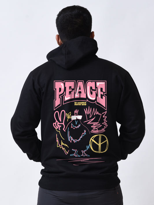 Peace Casual Winter Wear Graphic Printed Hoodie For men's