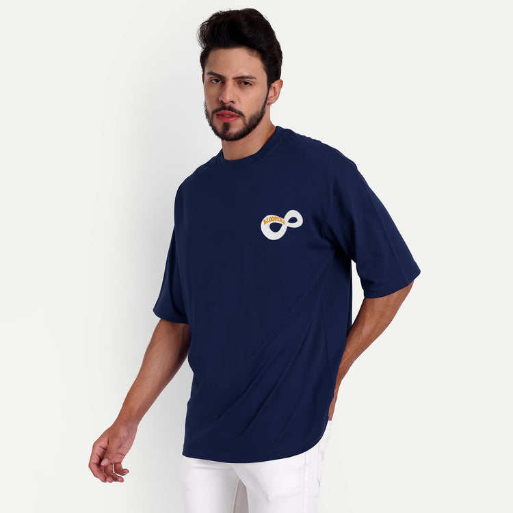 Euphoria MEN OVERSIZE NAVY BLUE T-SHIRT