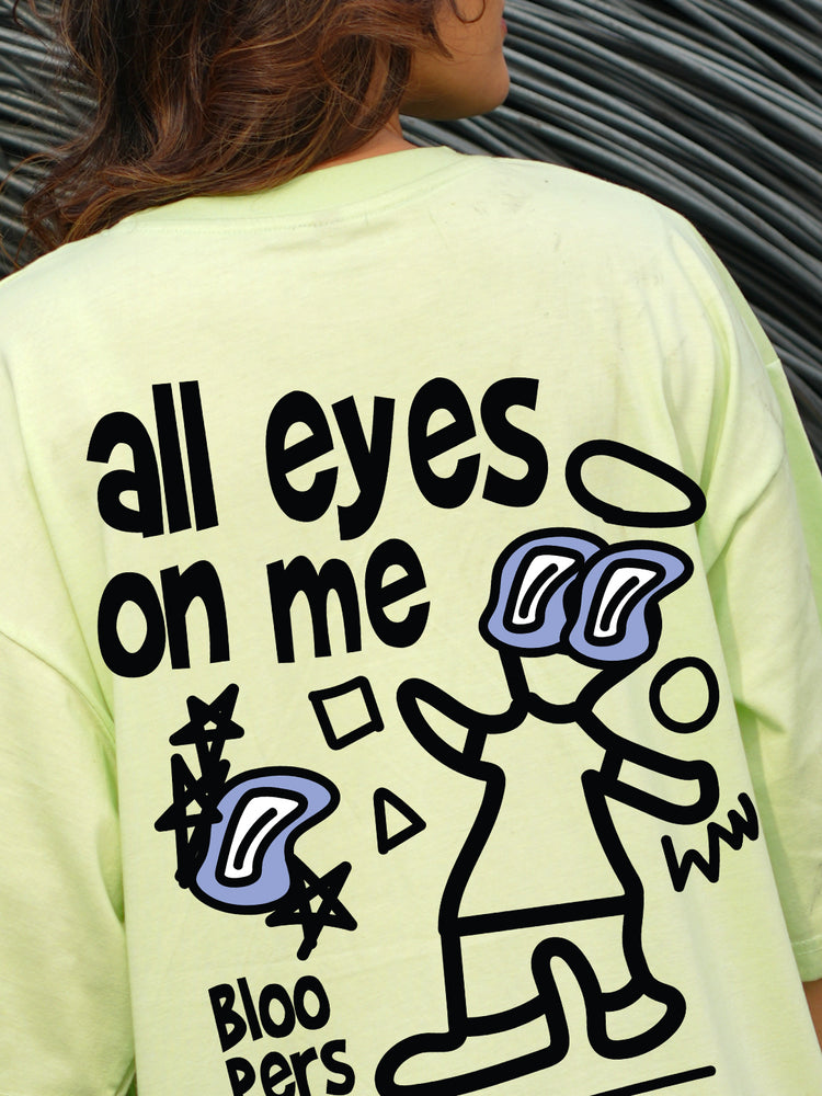 All eyes on me Mint green Oversized T-shirt