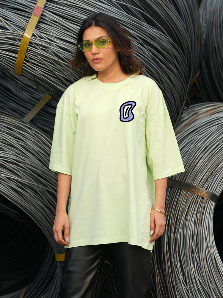 All eyes on me Mint green Oversized T-shirt