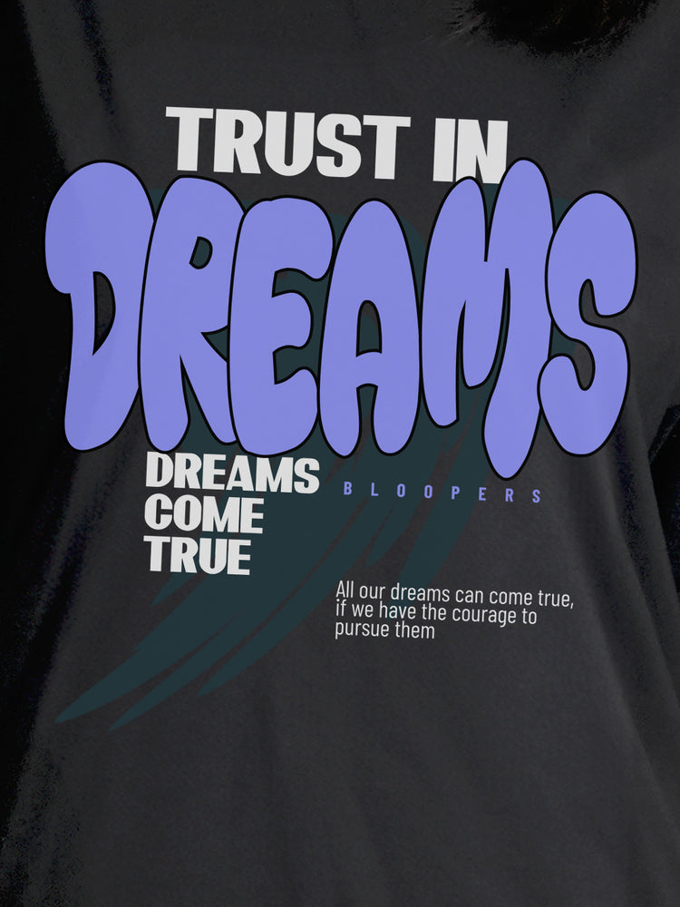 Dreams Black Oversized T-shirt