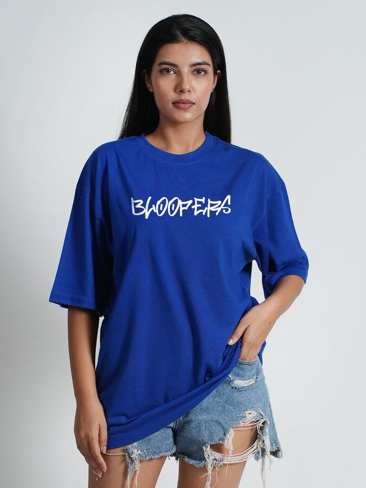 Greatness Comes Royal Blue Oversized T-shirt