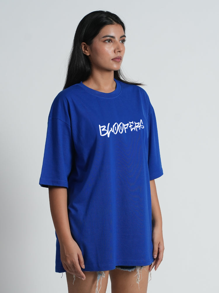 Greatness Comes Royal Blue Oversized T-shirt