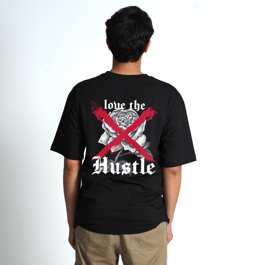 HUSTLE BLACK OVERSIZED T-SHIRT