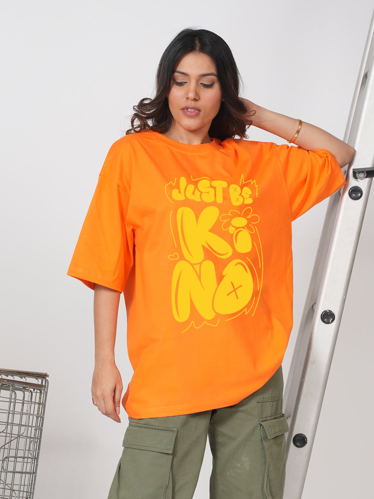 Just be kind Orange Loose fit t-shirt  T-shirt (Copy)