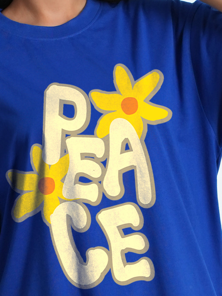 Peace Lavender Oversized T-shirt