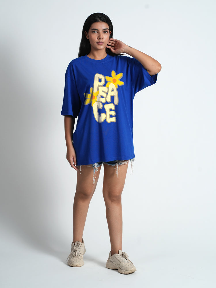 Peace Lavender Oversized T-shirt