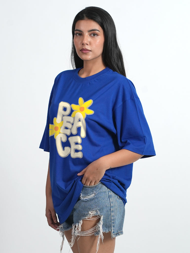 Peace Lavender Oversized T-shirt