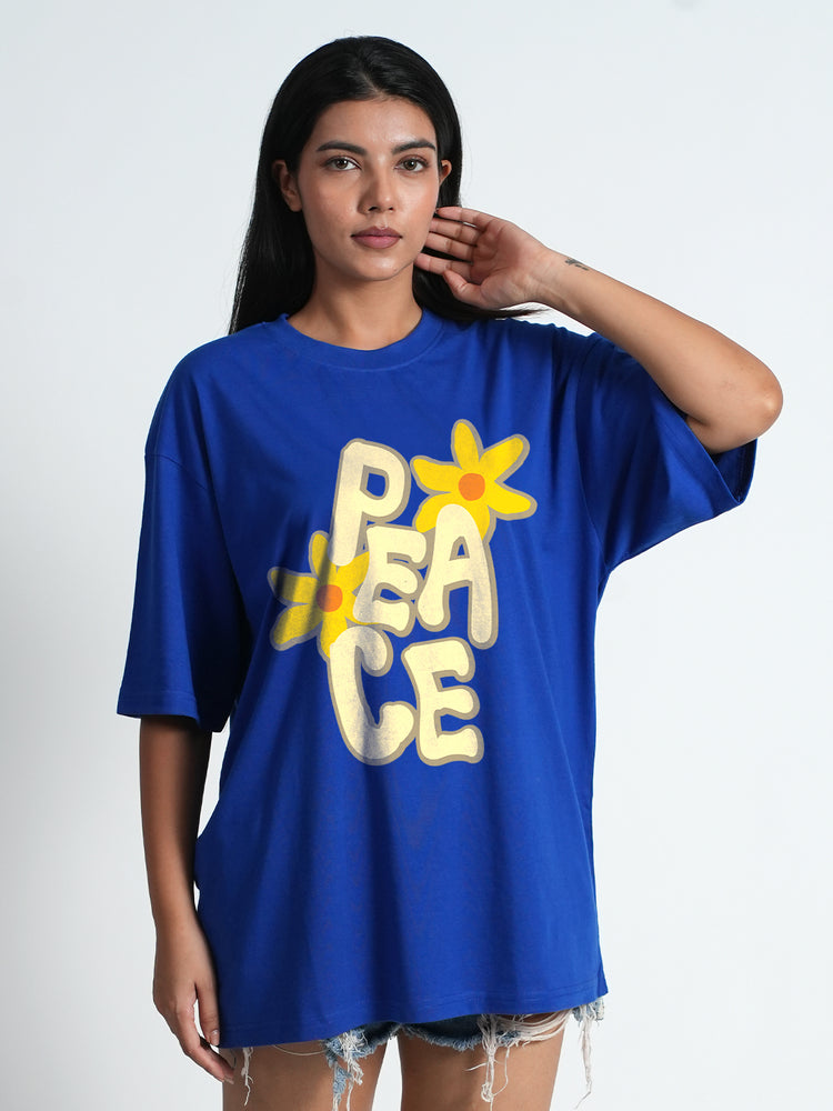 Peace Lavender Oversized T-shirt